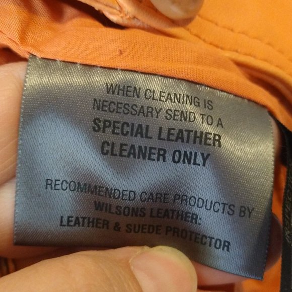 Orange Genuine Leather Jacket - Picture 4 of 6